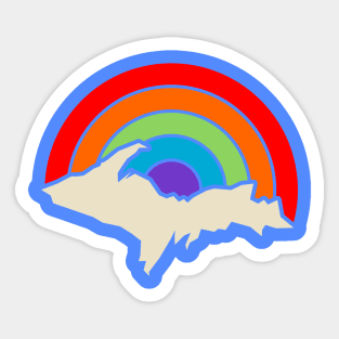 Rainbow Upper Peninsula Sticker